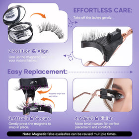 Ahgmeside magnetic lashes offer secure hold for all-day comfort