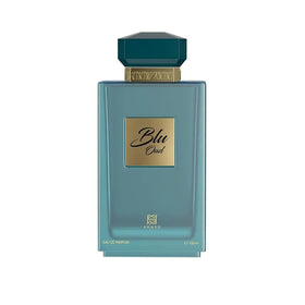 Ahmed Al Maghribi AHMED Blu Oud bottle front - elegant design for premium evenings