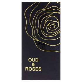 Ahmed Al Maghribi Oud and Roses oud detail, rich amber and woods undertones.