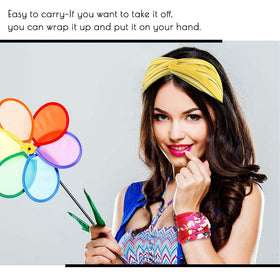 AHONEY floral pattern headband offers feminine charm for outfits.
