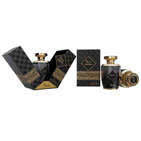 AHUJA Daring bottle on nightstand, ready for evening wear.