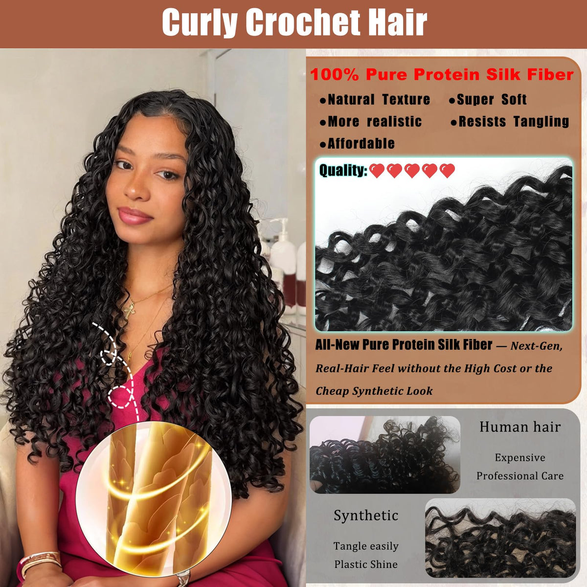 Eight-pack packaging preview for AIBEO GoGo Curl full-head coverage.