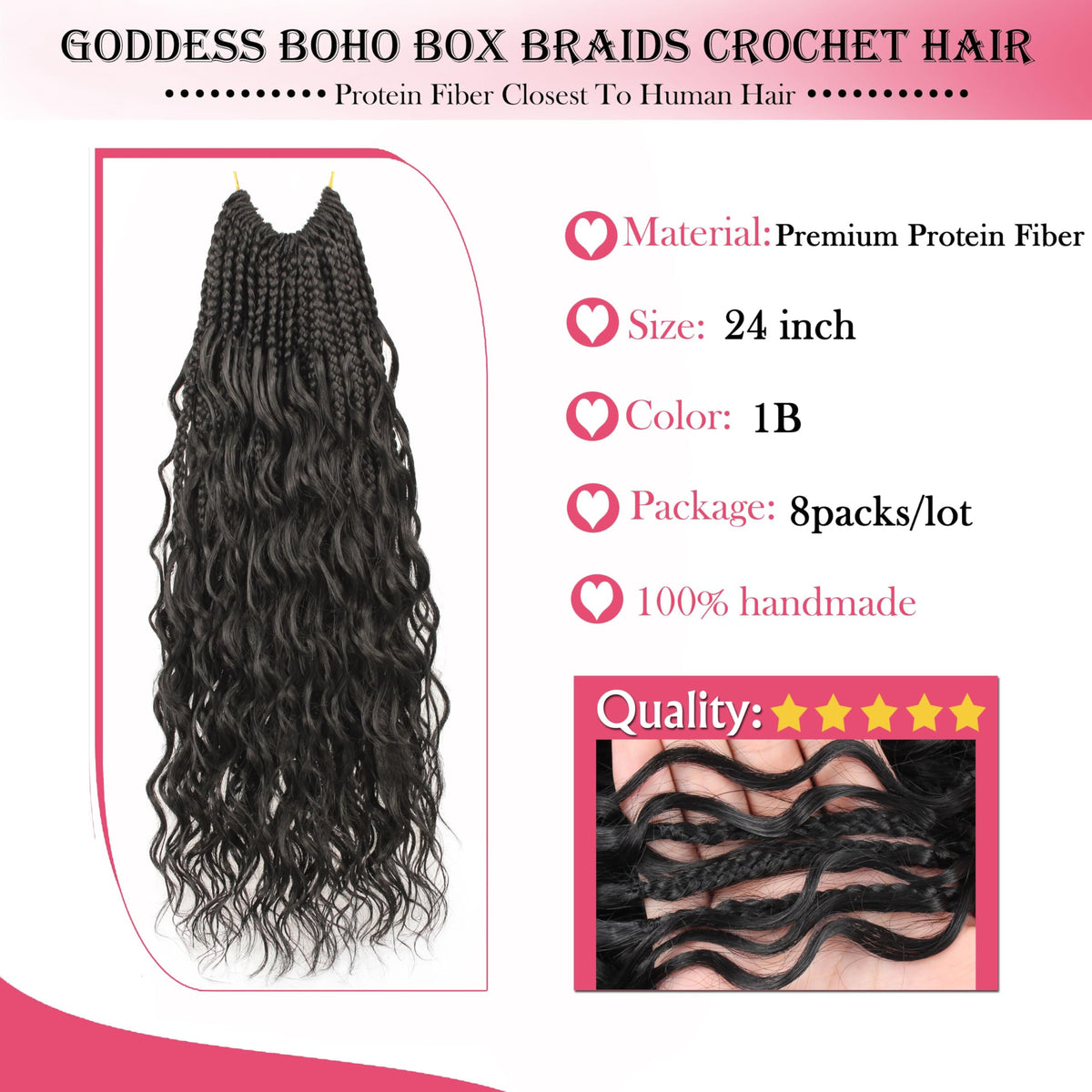 AIBEO Goddess Box Braids soft curls close-up highlight gentle texture.