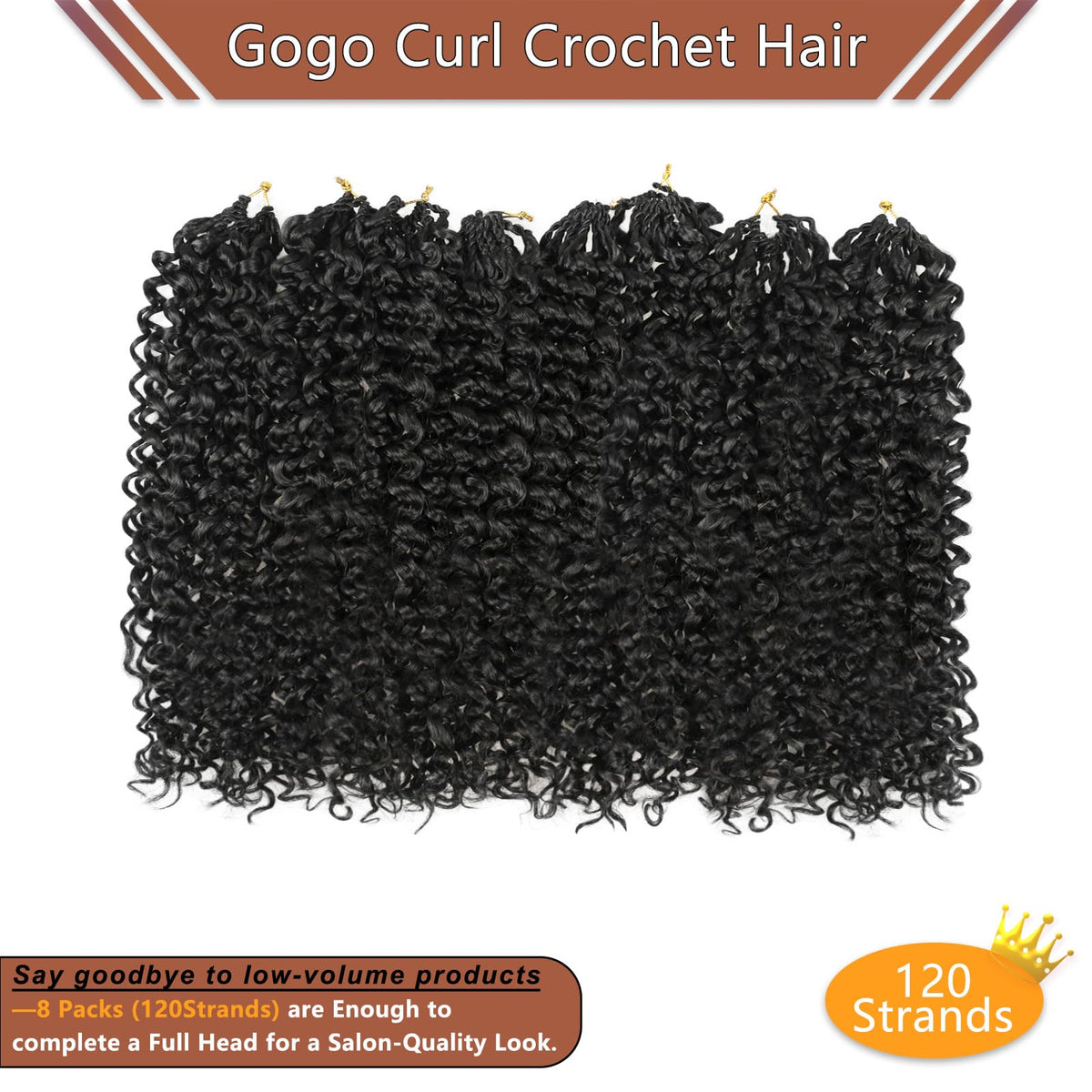 AIBEO GoGo Curl full-head braiding display with deep wave texture for natural looks