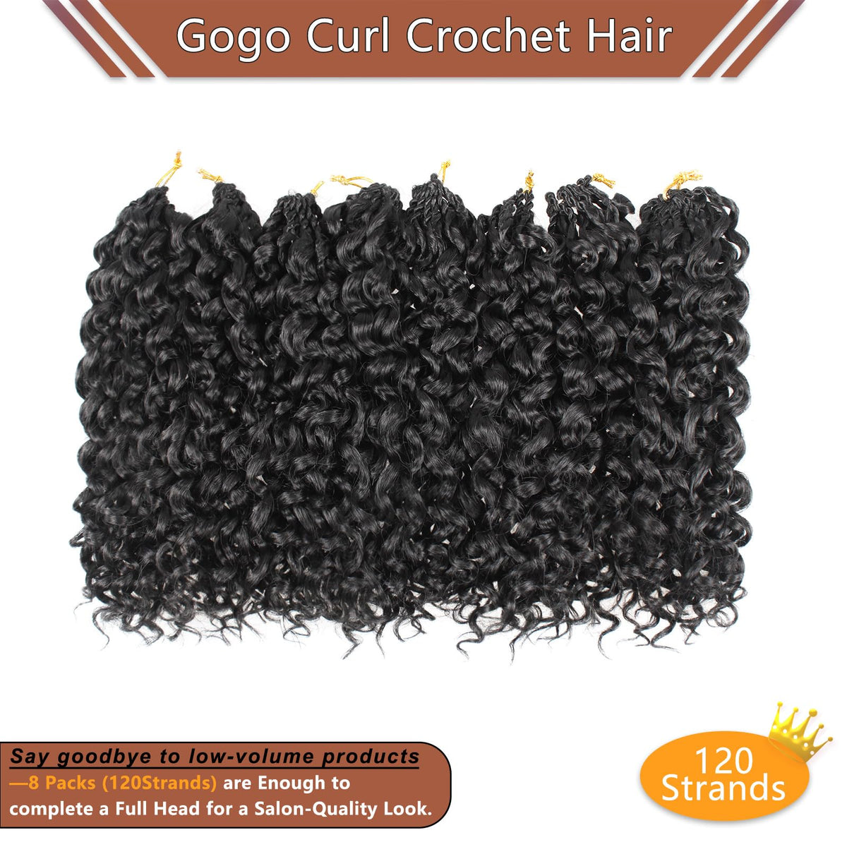 AIBEO GoGo Curl pre looped top for quick crochet installation