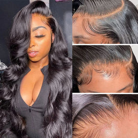 Aicrelery 13x6 lace front wig with body wave for natural movement and volume