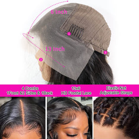 Aicrelery 13x6 wig cap with four combs and secure adjustment straps