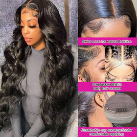 Aicrelery bleached knots 13x6 wig provides a natural hairline and realistic finish