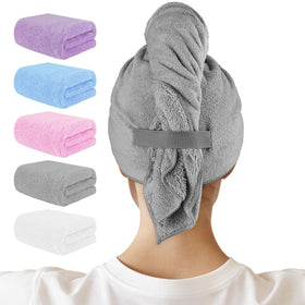 AIDEA microfiber hair towel shows fast absorption for quick drying.