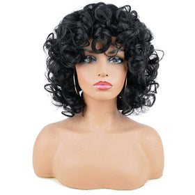 AIDUSA Afro curly wig with full, bouncy texture for quick style changes.