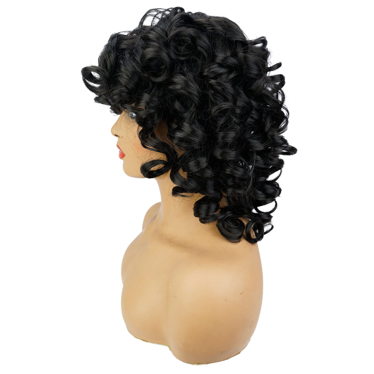 AIDUSA 1B Natural Black wig with breathable rose-net cap for comfort.