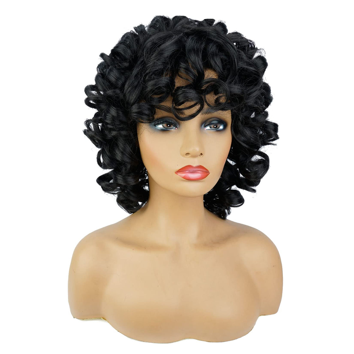 AIDUSA daily-wear curly wig, easy to style and maintain.