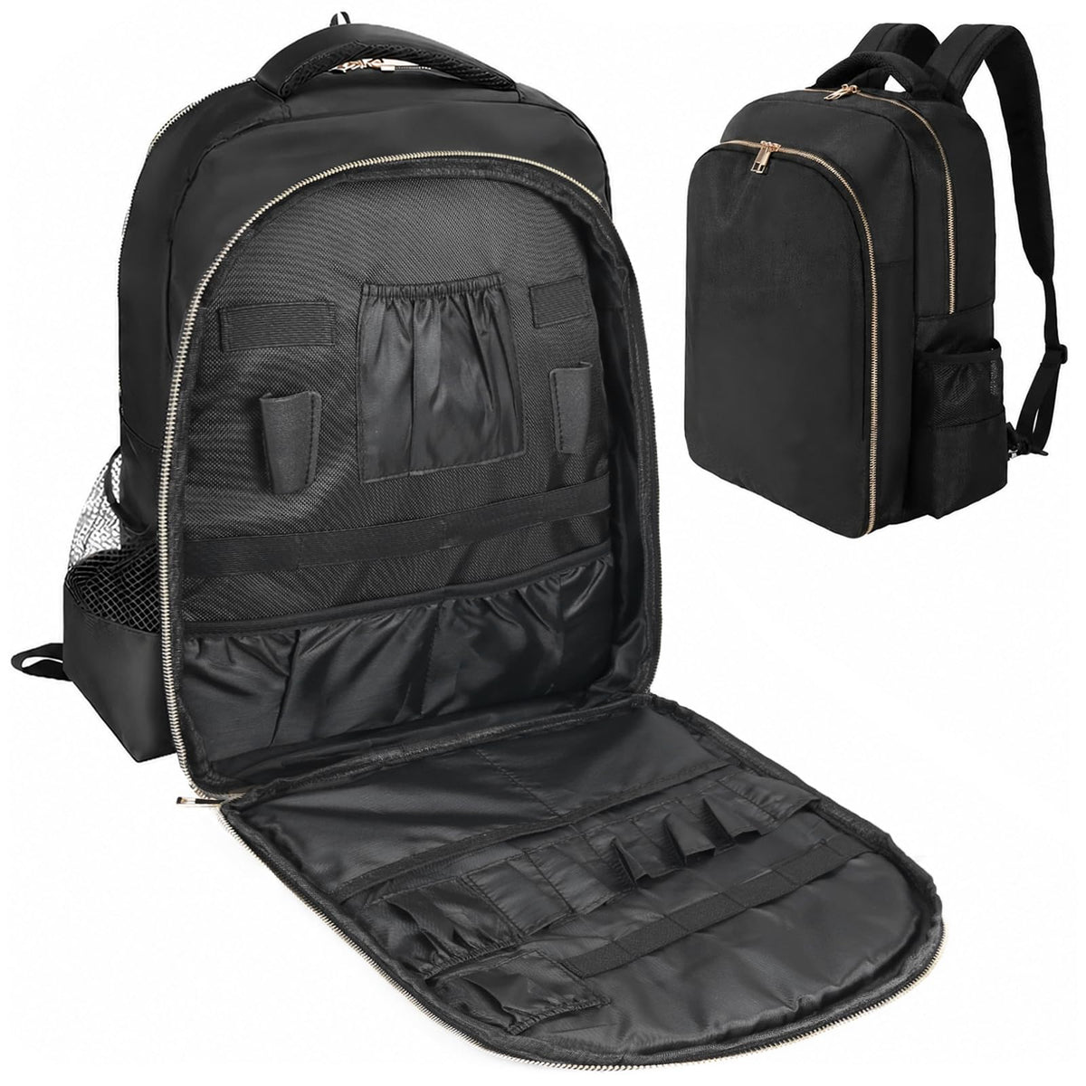 AIHOPESTO barber bag front view shows professional organization for tools on the go.