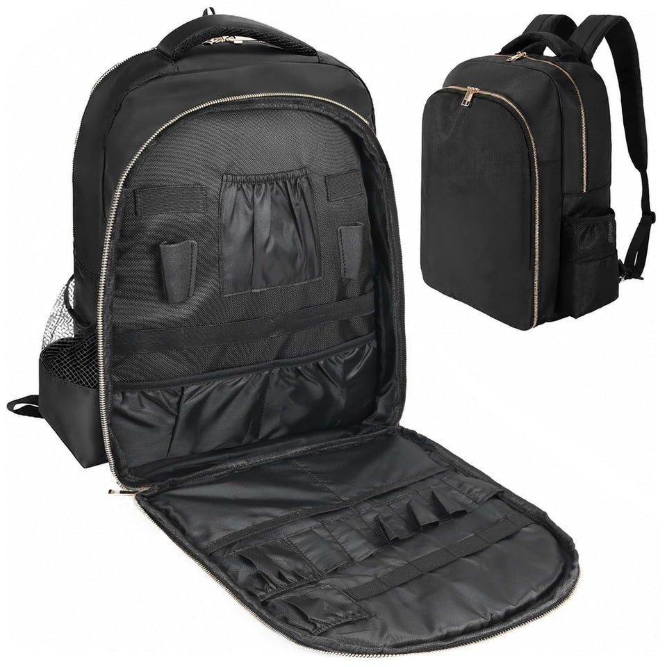 AIHOPESTO barber bag front view shows professional organization for tools on the go.