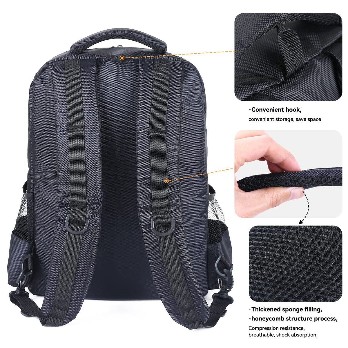 AIHOPESTO barber bag top handle is padded for comfortable carry.