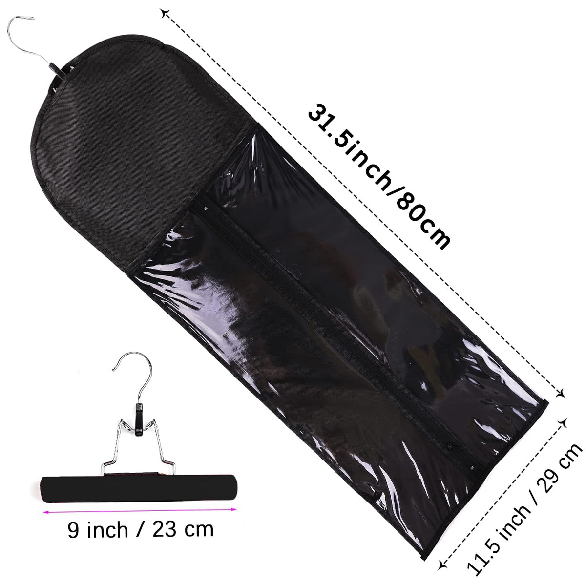 Dustproof waterproof bag cover protects hairpieces from dust and moisture.
