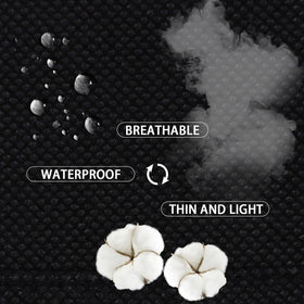 Nonwoven material with sealed zipper protects against dust.