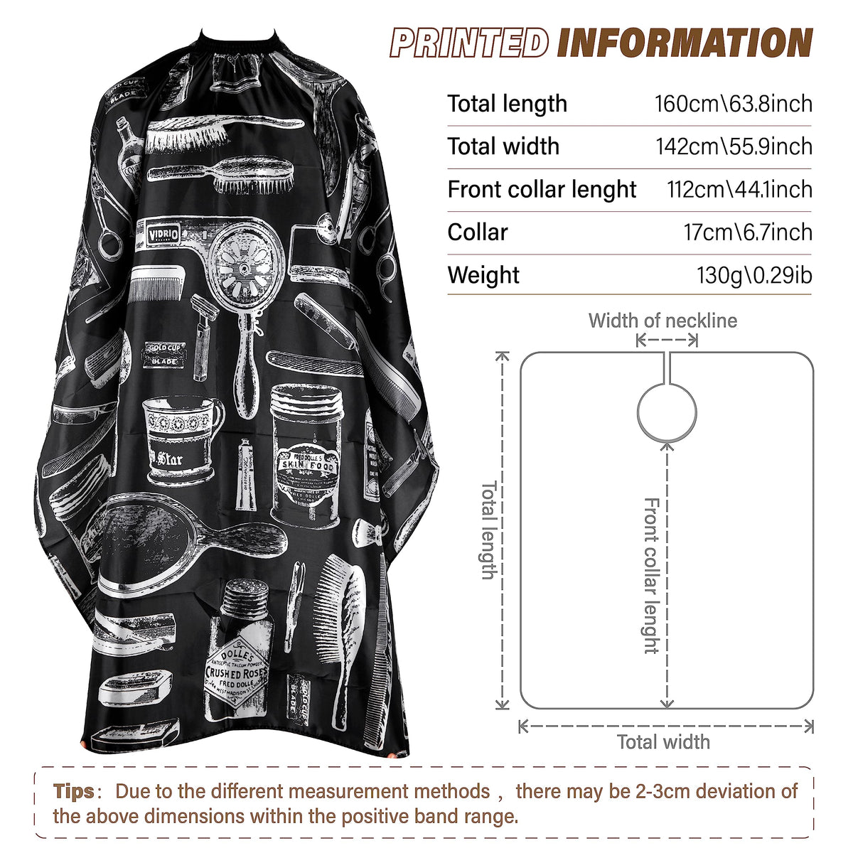 AIHOPESTO barber cape waterproof design provides reliable protection during cuts