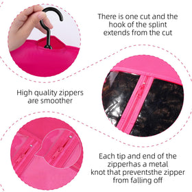 AIHOPESTO wig bag with clear window allows quick identification of contents.