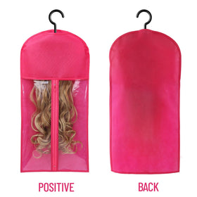 AIHOPESTO hot pink wig bag six-pack safeguards extensions during travel.