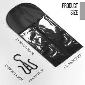 AIHOPESTO wig bags with hanger in-closet black, saves space and organizes your collection.