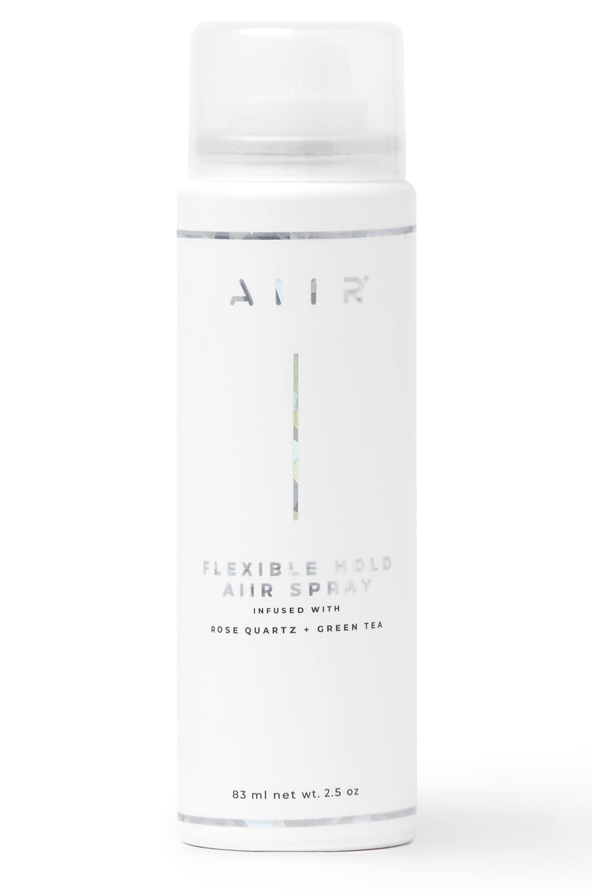 AIIR flexible hold finishing spray bottle for a lightweight, shiny finish.