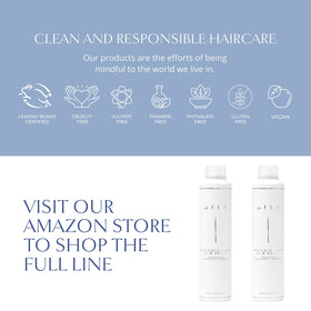 AIIR mist on hair enduring humidity, reducing frizz during humid days.