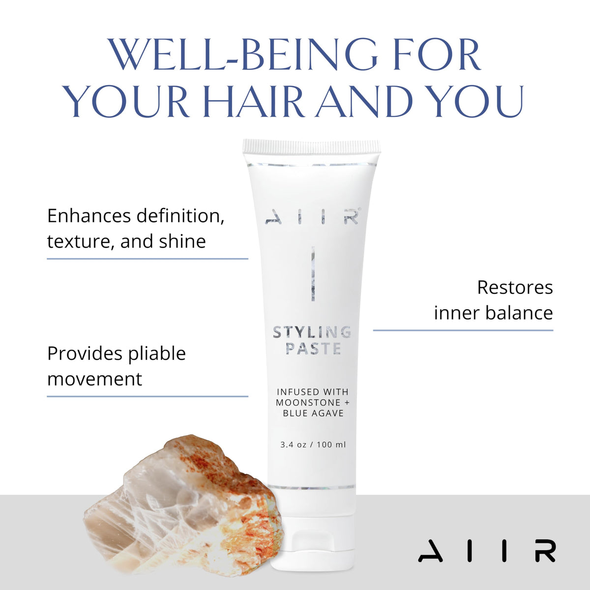 AIIR Styling Hair Paste hands emulsify for even product distribution