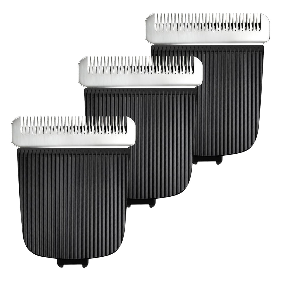 AIJALY trimmer blades for Manscaped Lawn Mower black three-pack offers precise trimming.