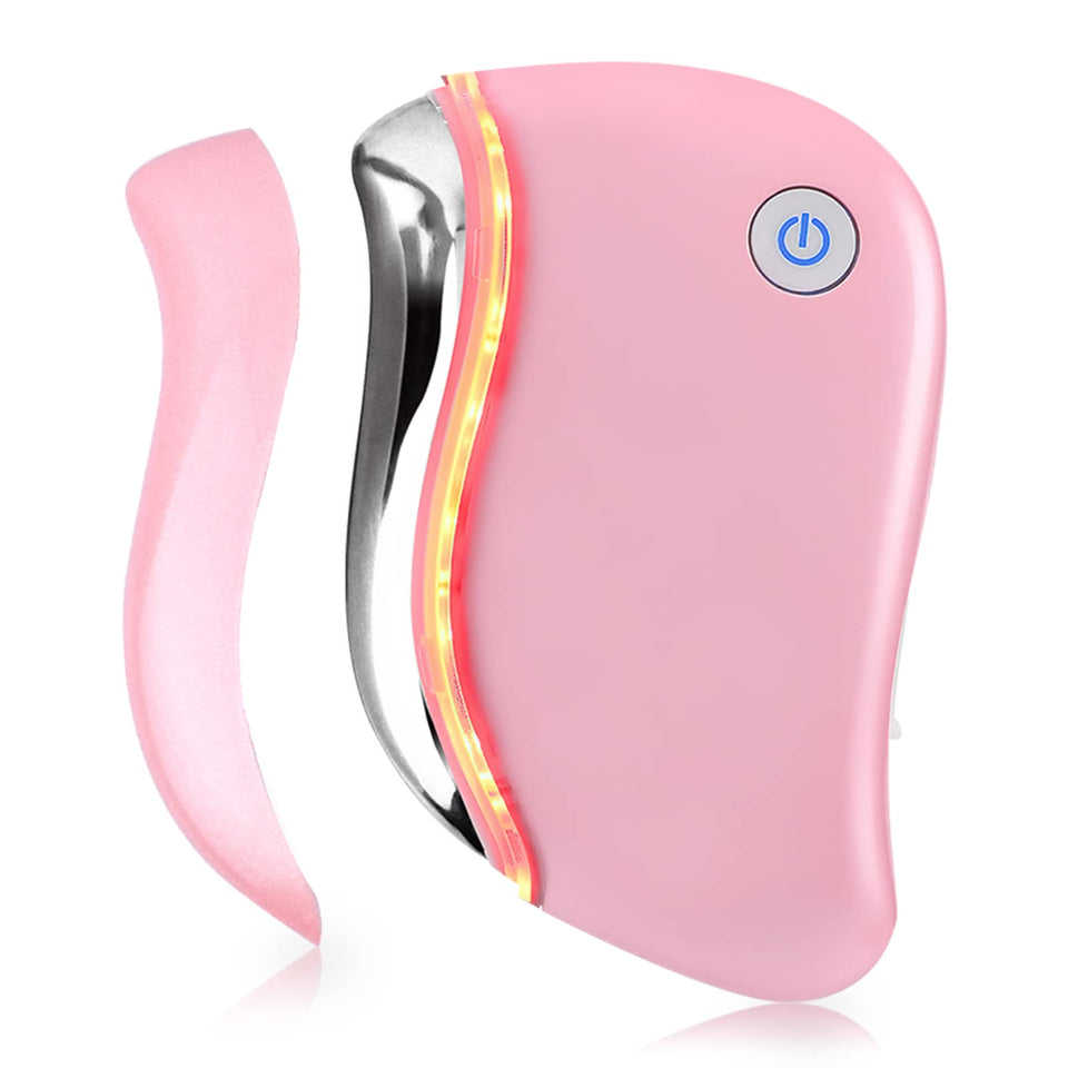 Aikertec Heat Electric Gua Sha Tool front view for facial contouring and firming.