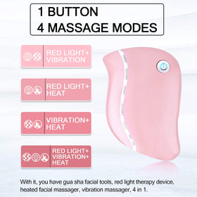 Aikertec tool on the cheek demonstrating relaxing facial massage.