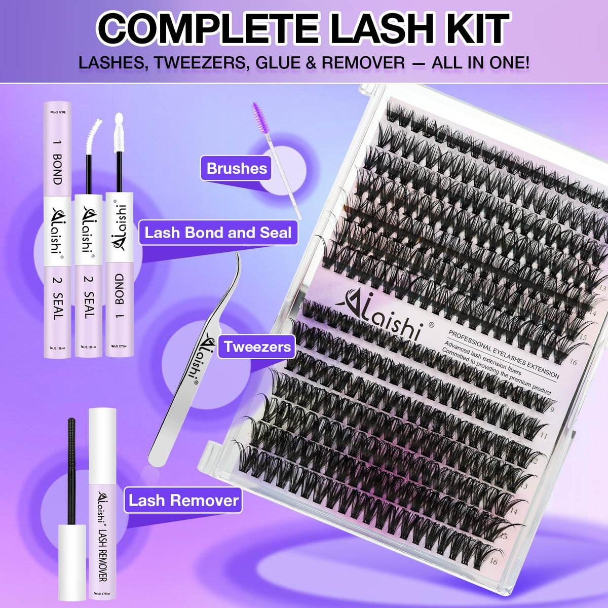 AILAISHI bond and seal for long-lasting lash clusters in daily wear