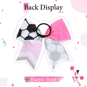 Aileam glitter bow on sideline styling boosts team colors and visibility.