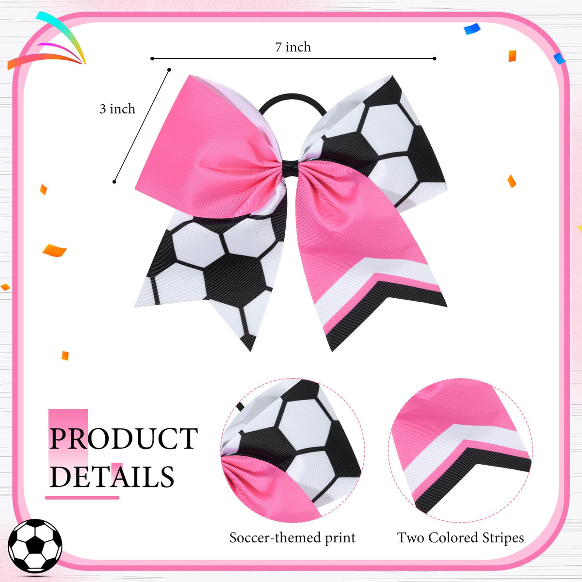 Aileam bow with ponytail clip keeps hair secure during drills and routines.