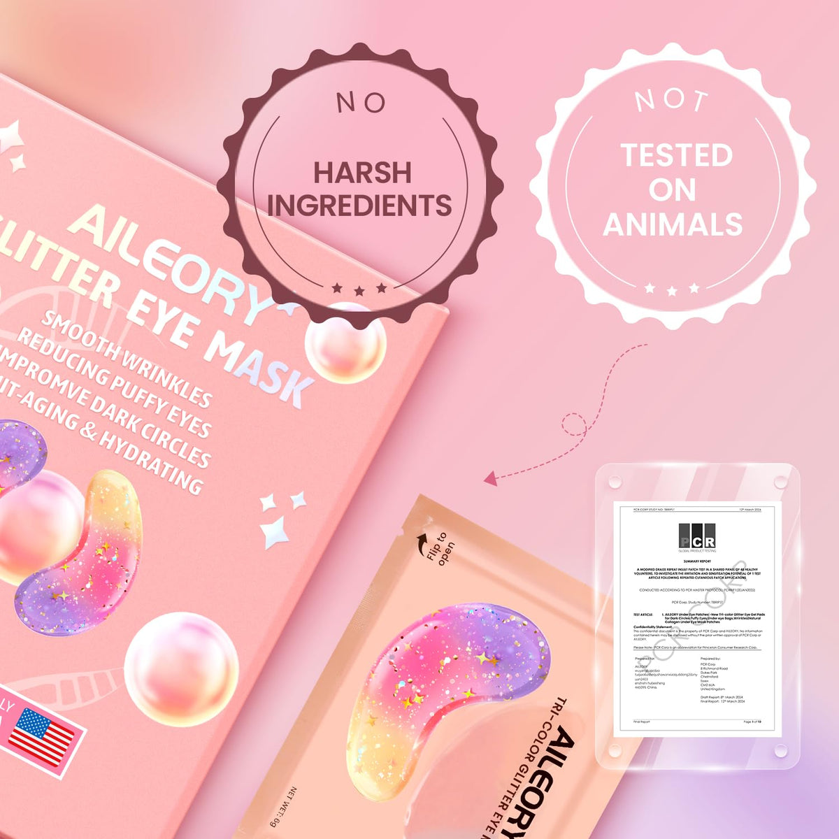 AILEORY under-eye patches are easy to apply and remove