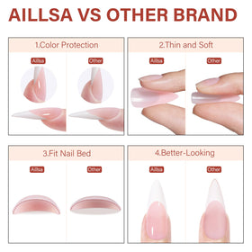 AILLSA 15 sizes provide precise fit across diverse nails