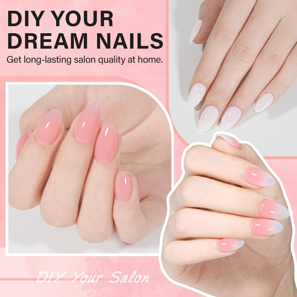 AILLSA gel glue and base coat for strong adhesion
