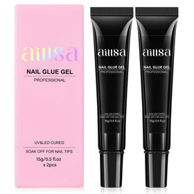 AILLSA Nail Gel Glue bottles ready for precise tip bonding on nails.