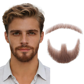 Ailsa brown goatee fake beard with realistic texture for cosplay and stage performances