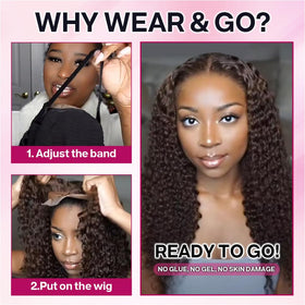 Ailwelia pre-plucked human hair wig for quick styling and comfortable wear.