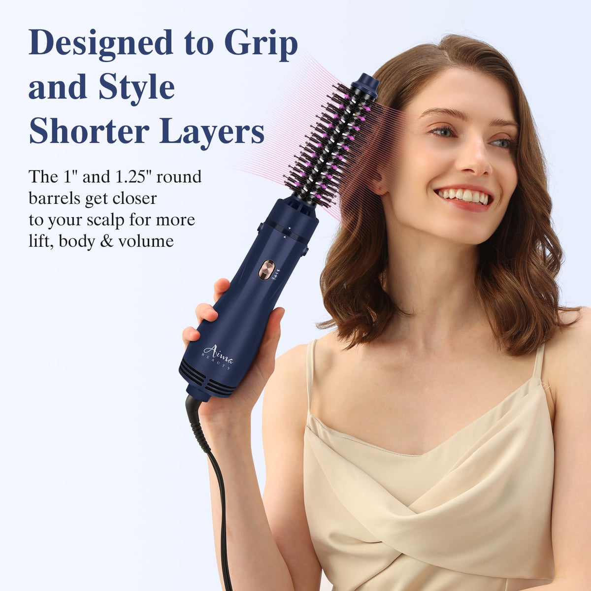 Aima Beauty concentrator nozzle for precise airflow and straight styles.