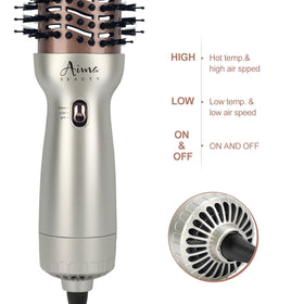Aima Beauty champagne silver finish adds a premium look.