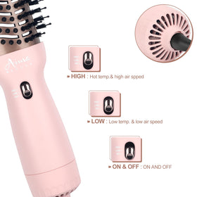 Aima Beauty easy control with two speeds and two temperatures.