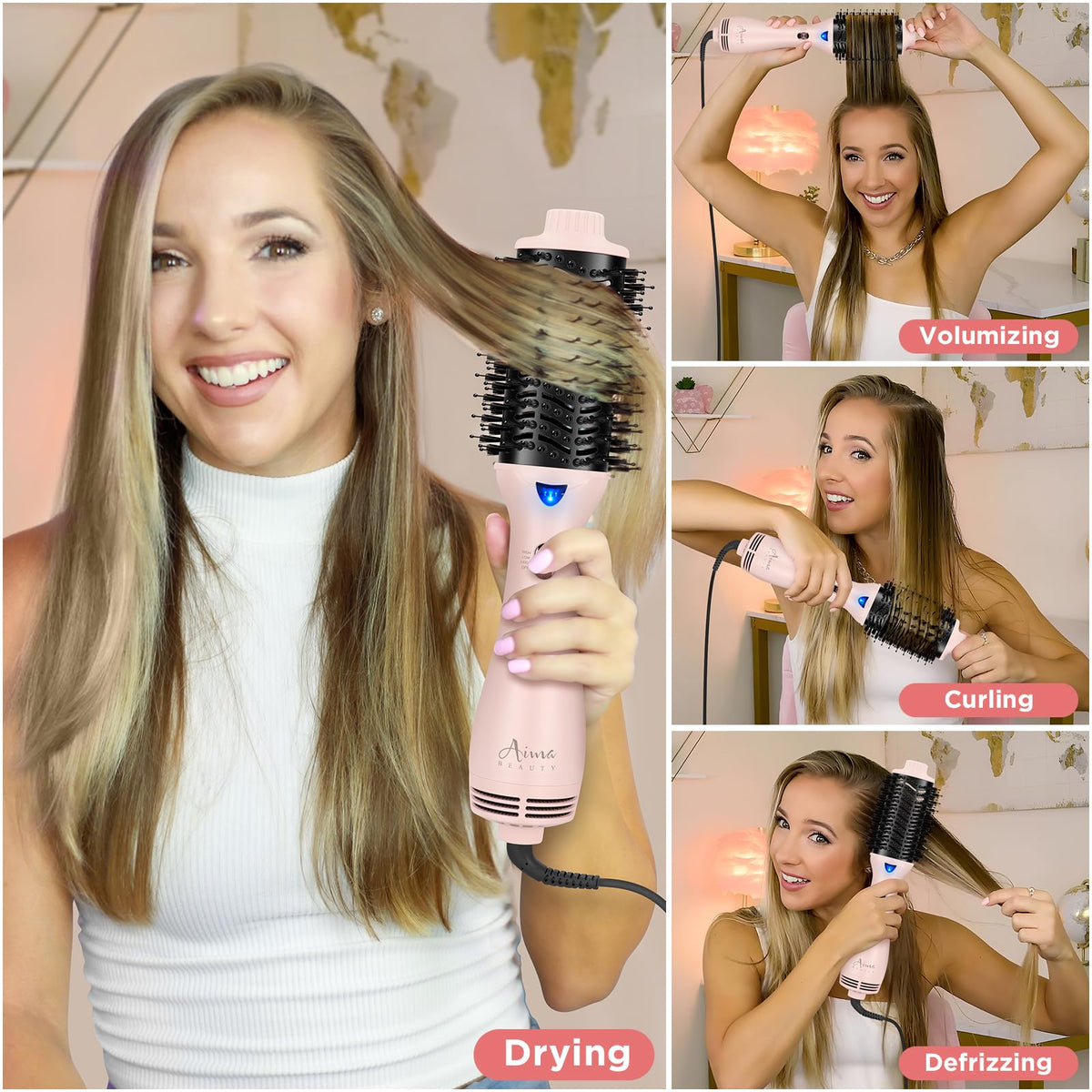 Aima Beauty ergonomic, lightweight hair styler for comfortable everyday use.