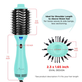 Aima Beauty nylon pin and tufted bristles detangle gently without pulling.
