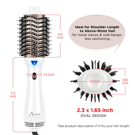 4-in-1 tool: dryer, curler, straightener, brush for all-in-one convenience