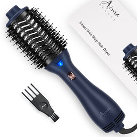 Aima Beauty One Step Hair Dryer Volumizer in use for smooth, shiny hair.