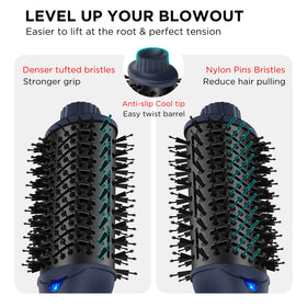 Aima Beauty 4-in-1 styler supports straightening, curling, and drying for versatile styling.