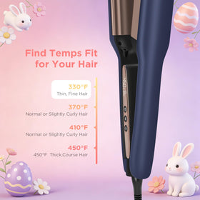 Precise heat settings from 330°F to 450°F for all hair types