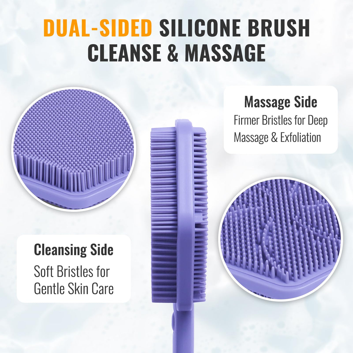 AIMAIAIMAI back scrubber reinforced with ABS plastic for durability